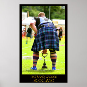 Póster jogos scotland das montanhas