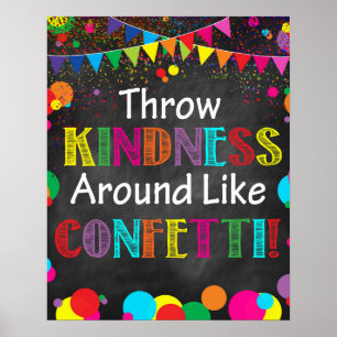 Poster Jogue A Bondade Como Confetti!
