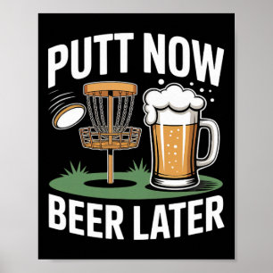 Poster Jogue Agora Cerveja Depois Jogador de Golfe de Dis