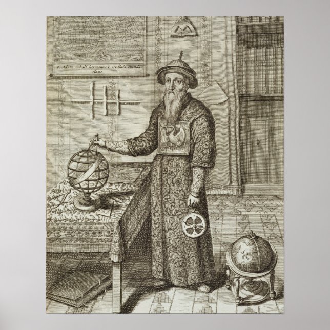 Póster Johann Adam Schall von Bell (1591-1666) de "Chin (Frente)