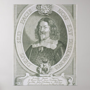 Póster Johann Adler Salvius (1590-1652) 'dos retratos d