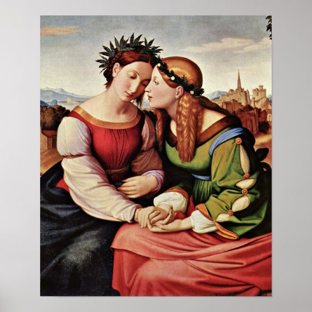 Poster Johann Friedrich Overbeck - Itália e Alemanha (Frente)
