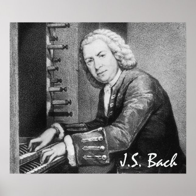 Poster Johann Sebastian Bach Fine Art (Frente)