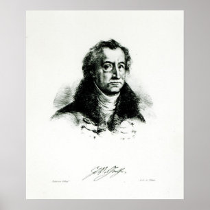 Póster Johann Wolfgang Goethe gravado por Delacroix
