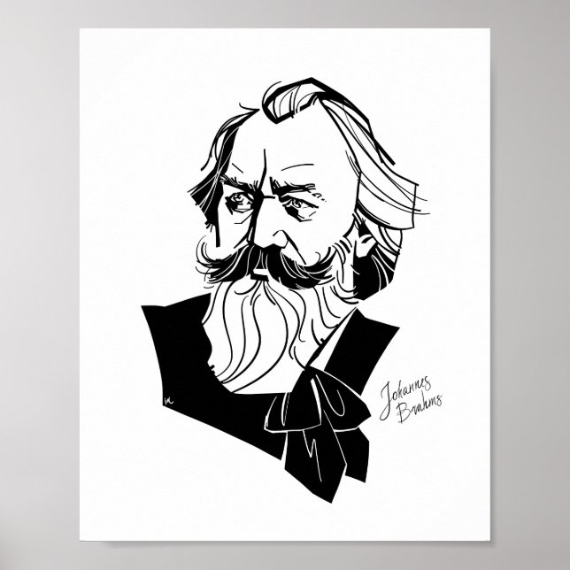 Poster Johannes Brahms (Frente)