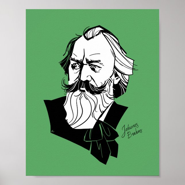 Poster Johannes Brahms (Frente)
