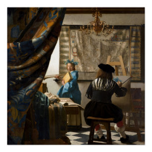 Póster Johannes Vermeer - A Alegoria da Pintura