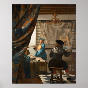 Poster Johannes Vermeer - A Arte Da Pintura