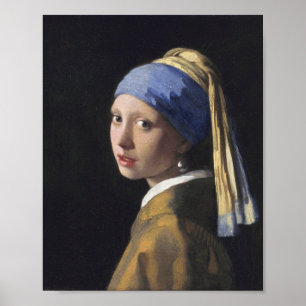 Poster Johannes Vermeer - A Garota Com Um Ouvido De Pérol