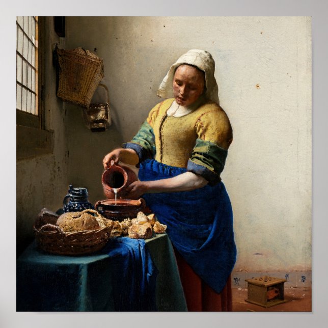 Poster Johannes Vermeer - A Milkmaid (Frente)