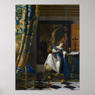 Poster Johannes Vermeer - Alegoria da Fé