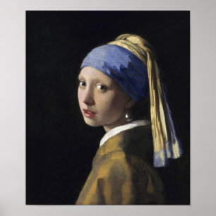 Póster Johannes Vermeer - Garota com um brinco de pérola
