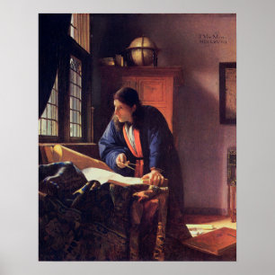 Póster Johannes Vermeer, geógrafo