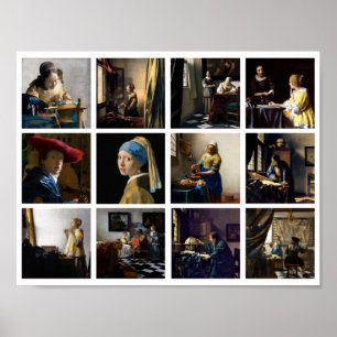 Poster Johannes Vermeer - Grelha de Mastercastas