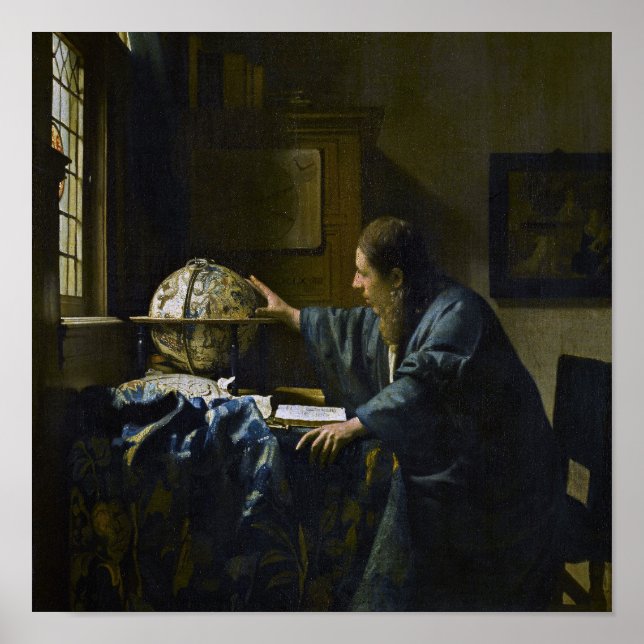 Poster Johannes Vermeer - O Astrônomo (Frente)