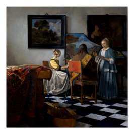 Póster Johannes Vermeer - O concerto