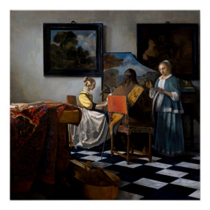 Póster Johannes Vermeer - O concerto