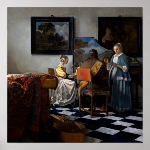 Poster Johannes Vermeer - O concerto