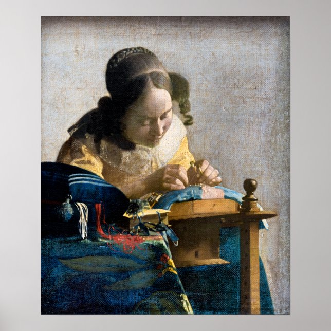 Poster Johannes Vermeer - O Lacemaker (Frente)