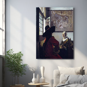 Poster Johannes Vermeer, Oficial E Garota Rindo