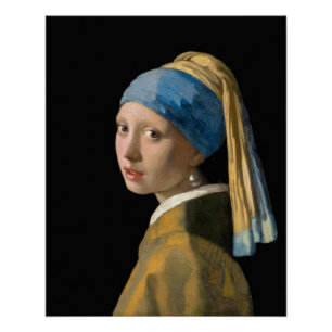 Póster Johannes Vermeer - Rapariga com um Ouriço de Pérol