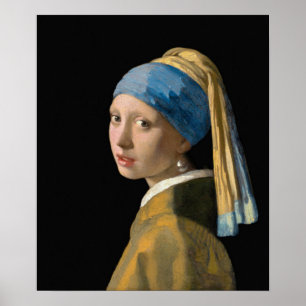 Poster Johannes Vermeer - Rapariga com um Ouriço de Pérol