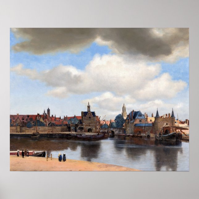 Poster Johannes Vermeer - Visão de Delft (Frente)