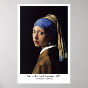 Póster Johannes Vermeer's Girl with a Pearl Earring