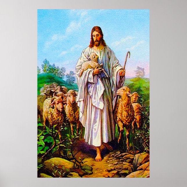 Póster John 10:7-21 Eu sou o bom pastor (Frente)