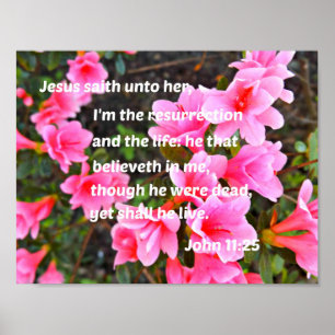 Póster John 11:25 Jesus disse a ela, eu sou o