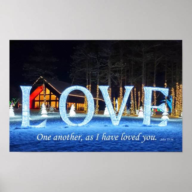 Poster John 13:34, Love in Lights (Frente)
