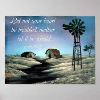 Póster John 14:27 Bíblia cristã Verse