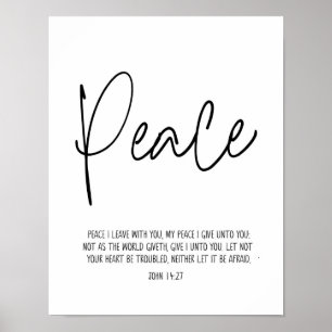 Poster John 14:27 Paz Que Deixo Com Você, Escritura