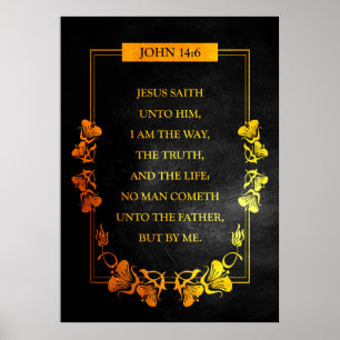 Poster John 14:6 Bíblia Verso