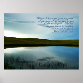 Poster John 14 Peace Scripture Inspirational