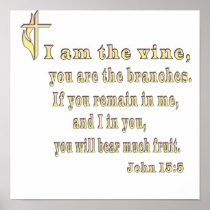 Póster John 15:5 roupa e muito mais