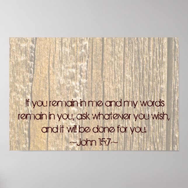 Poster John 15:7 (Frente)