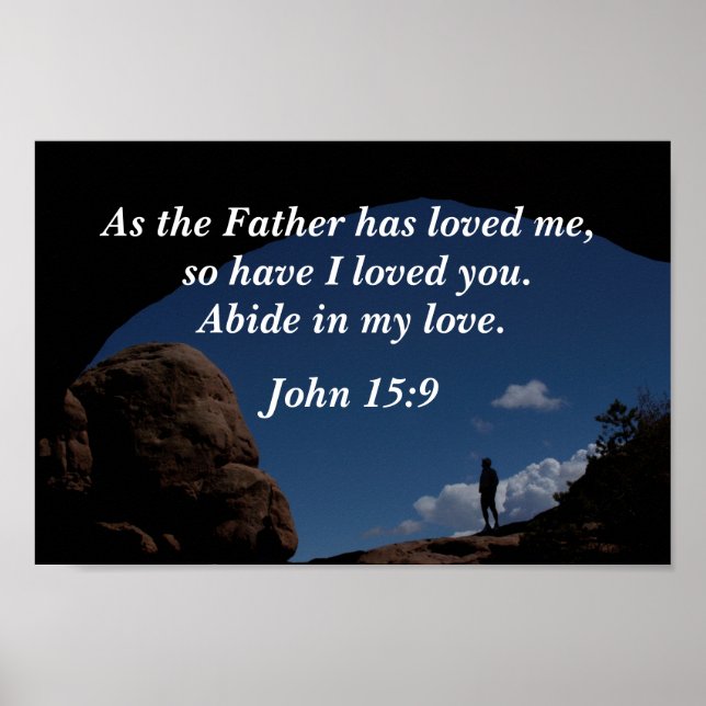 Poster John 15:9 Como o Pai me amou (Frente)