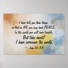 Poster John 16:33 Eu Superei o Mundo!