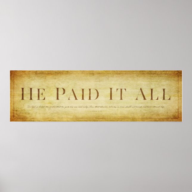 Póster John 3:16 (Frente)