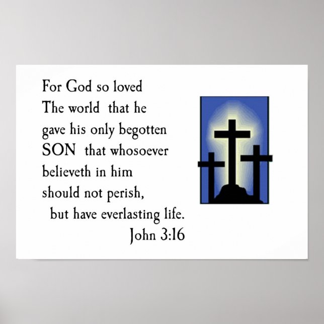 Póster John 3:16 (Frente)