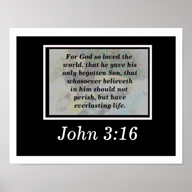 Póster John 3:16 (Frente)