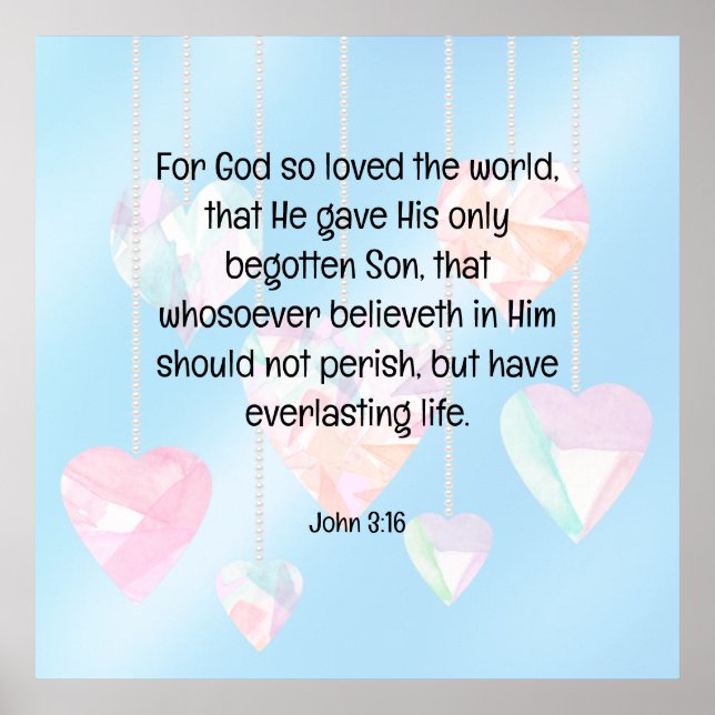 Poster John 3:16 (Frente)
