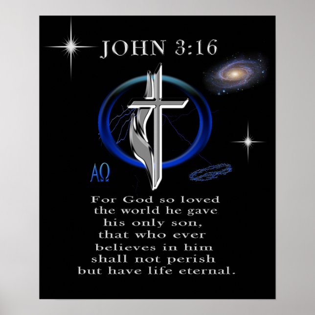 Poster John 3:16 (Frente)