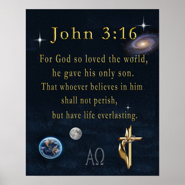 Poster John 3:16 (Frente)