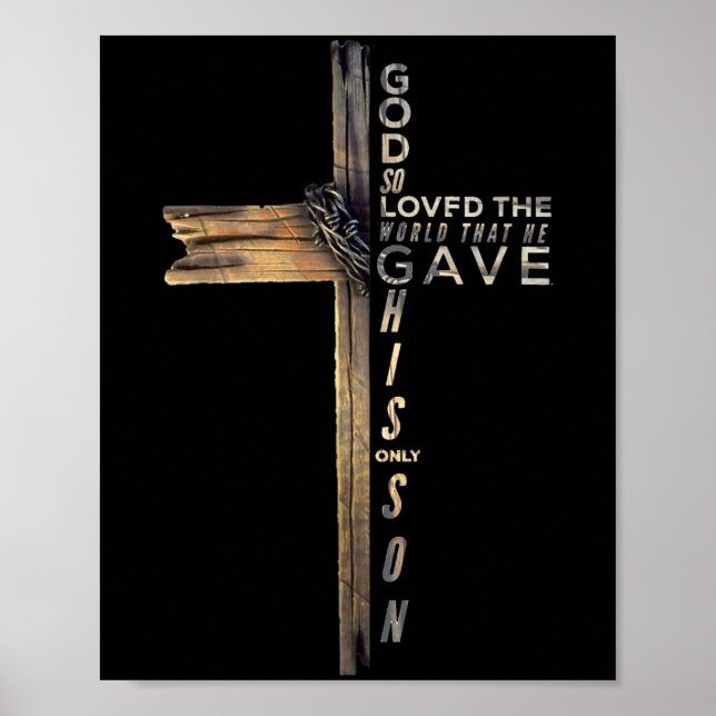 Poster John 3_16 Bíblia da Cruz Cristã (Frente)