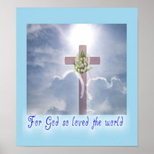 Poster John 3:16, Cruz nas Nuvens