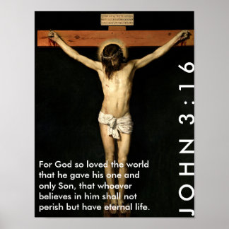 Póster John 3:16 - Por Deus tanto amava o mundo...