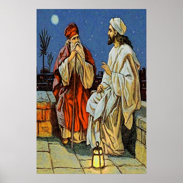 Poster John 3:1-21 Você Deve Ser Nascer Novo (Frente)