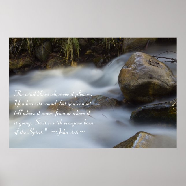 Poster John 3:8 (Frente)